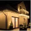 Lauko girlianda varvekliai 100LED 4m. Šiltai balta su blykste