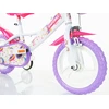 Vaikiškas dviratis Bimbo Bike 12" "UNIVORN", baltas/violetinis,rožinis