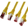 0,5 m geltonas - 5 x ethernet lan cat6 tinklo kabelis sftp pimf patch kabelis 1000 mbit/s