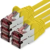 0,5 m geltonas - 5 x ethernet lan cat6 tinklo kabelis sftp pimf patch kabelis 1000 mbit/s