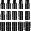 1/2 colio smūginių galvučių rinkinys, 15 dalių, metrinis 8-22 mm, 6 briaunų Cr-v plieno lydinys, skirtas automobilių remontui, lengvai įskaitomi matmenų žymėjimai, tvirta konstrukcija, laikymo dėklas