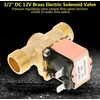 Ventiliatorius 1/2" Dc 12v žalvarinis vandens solenoidinis vožtuvas drėkinimui