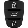 1 x automobilio rakto klaviatūra, rakto korpusas 3 mygtukai, rakto dėklas, automobilio rakto korpusas, pakaitinis rakto korpuso silikonas, suderinamas su Kia Hyundai i20 i30 ix20 ix35 Tucson Santa Fe juodas