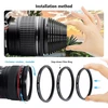10 dalių (82 ~ 43 mm) filtro žiedų adapterių rinkinys, skirtas visų markių žiedų mažinimo rinkiniui, uv nd cpl 82-77 mm/77-72 mm/72-67 mm/67-62 mm/62-58 mm/58-55 mm/55-52 mm/52-49 mm/49-46 mm/46-43 mm + objektyvo valymas