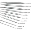 10 dalių apskritų mezgimo virbalų rinkinys, 80 cm nerūdijančio plieno mezgimo virbalai, mezgimo virbalų rinkinys pradedantiesiems su 10 dydžių 2/2.5/3/3.5/4/5/5.5/6/7/8 mm, nėrimo vąšelių rinkinys, siūlų adatos