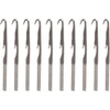 10 dalių nėrimo vąšelių rinkinys, ergonomiški metaliniai nėrimo vąšeliai, mezgimo virbalai pradedantiesiems ir patyrusiems nėrėjams, Go1-2 Shell Hook Needle