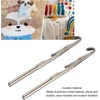 10 dalių nėrimo vąšelių rinkinys, ergonomiški metaliniai nėrimo vąšeliai, mezgimo virbalai pradedantiesiems ir patyrusiems nėrėjams, Go1-2 Shell Hook Needle