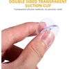 10 daugiafunkcinių silikoninių guminių dvipusių neslystančių siurbtukų stiklo plokštėms (dydis: 20 mm)