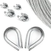 10 m plieno lynas, 4 mm, 6 x 7 + fc + 4 x lynų spaustuvai, 5 mm, din 741 + 2 x antpirščiai, 4 mm, cinkuoto plieno kabelis, miško lynas, gervės lynas, plieno lynas, plieno lynas, plieno lynas, plieno lynas, plieno lynas, plieno lynas,
