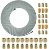 10 m stabdžių linija, 4,75 mm skersmens (3/16 colio) rinkinys su 6 vnt. 4,75 mm stabdžių linijos jungtimis, 10 vnt. M10 varžtais ir 10 vnt. M10 jungtimis stabdžių linijos flanšui Din/sae, variu dengtas plienas