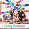 10 popierinių girliandų rinkinys, spalvingos girliandos, girliandų vakarėlis, spalvinga popierinė girlianda, dekoratyvinė girlianda, karnavalas vakarėliui, gimtadienio vakarėliui, karnavalui ir vestuvėms