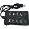 10 prievadų Usb 2.0 šakotuvas, duomenų perdavimas ir įkrovimas