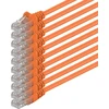 Šakotuvas 10 vnt. 2m Cat 6 tinklo kabeliai, oranžiniai