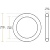 10 vnt. 3 mm x 54 mm guminiai sandarinimo alyvos filtro o žiedai, tarpinė, juoda