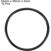 10 vnt. 3 mm x 54 mm guminiai sandarinimo alyvos filtro o žiedai, tarpinė, juoda