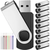 10 vnt. 4gb Usb atmintinės, juodos spalvos