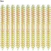 10 vnt. 6 x 60 mm pakabinimo varžtai medžio sriegiu, dvipusiai dvigubo galo varžtai, dvigubo galo baldų varžtas jungtims tarp dviejų medienos gabalų sujungti