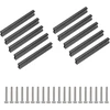 10 vnt. baldų rankenėlių, 32 mm atstumas tarp skylių, juodos