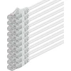 Šakotuvas 10 vnt. Cat 6 Ethernet kabelis, 5m, baltas