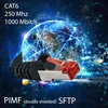 10 vnt. Cat6 Ethernet kabeliai, 0.5m, 10 spalvų, greitam tinklui