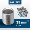 10 vnt. 'kalitec' L7-p lygiagrečių jungčių paketas, 35 mm², neizoliuotos, užspaudžiamos jungtys, tuščios, kabelių jungtys, pramoninė kokybė iš Vokietijos pardavėjo