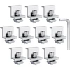 10 vnt. Saulės panelių laikikliai 30 mm aliuminio lydinio