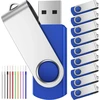 10 vnt. Usb atmintinė 8gb, mėlyna, su virvelėmis