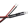 10 x 3 mm led, 12 voltų, šiltai balta (3000 k); su 20 cm jungiamuoju kabeliu ir integruotu nuolydžio rezistoriumi