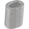 100 vnt. Aliuminio ovalūs trosų jungiamieji spaustukai, 1.0 mm, sidabro spalvos