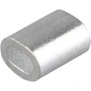 100 vnt. Aliuminio ovalūs trosų jungiamieji spaustukai, 1.0 mm, sidabro spalvos