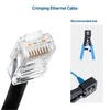100 vnt. Cat 6 Rj45 jungtys su praeinančiu dizainu