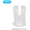 100 vnt. Led laikikliai 3 mm, skaidrus dangtelis, skydeliui