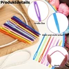 100 vnt. plastikinių siuvimo adatų, 7 cm, didelė akelė, spalvotos