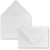 100 vokų C5 - balti - iškloti natūraliu baltu popieriumi - 100 g/m² - 22,7 x 16,0 cm - sudrėkinami klijai