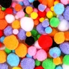 1000 vnt. pomponų rinkinys rankdarbiams - mini spalvingi pomponai 1–2,5 cm, pomponai rankdarbių gamybai, pomponų dekoracijos vakarėlių dekoravimui, pomponų kamuoliukai Velykoms, Kalėdoms, vaikams