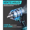 1000n.m akumuliatorinis smūginis veržliasukis 21 V 2 x 4.0 Ah akumuliatoriai bešepetinis smūginis veržliasukis 6 greičių transmisija 2600 Rpm rotacinis smūginis veržliasukis, elektrinis smūginis veržliasukis sunkvežimių automobilių padangų keitimui