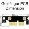 10gtek Pcie 3.0 prailginimo kabelis X1 į X1, 15 cm