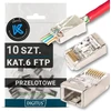 10x ekranuoti rj45 8p8c ftp cat.6 kat.6 perėjimo kištukai digitus