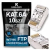 10x ekranuoti rj45 8p8c ftp cat.6a kat.6a universalūs kištukai kablowo