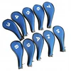 10x Golf Iron Headcover Golfo Lazdų Galvos Apdangalai Apsauginis Juodas ir Mėlynas Šonas