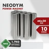 10x neodimio galios magnetas sidabrinis itin stiprus ilgas skersmuo 6 x 30 mm ilgi stiprūs magnetai super magnetas klijų jėga apytiksl. 1,7kg magnetai skirti lentai, skelbimų lentai, magnetinei lentai, dirbtuvėms