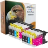 10x Rašalo Kasetės Suderinamos su Brother Lc-1220 Lc-1240