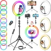 12 colių Led žiedinė lemputė su 150 cm trikoju ir telefono laikikliu