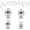 12 mini disko kamuoliukų rinkinys, disko kamuolys, mažas, disko kamuolio dekoracija, atspindintys disko veidrodiniai kamuoliukai, disko mini dekoravimo kamuoliukai, "pasidaryk pats" dekoracijos, tinkami kalėdų eglutėms, pyragams, šviestuvams, vakarėliams