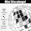 12 mini disko kamuoliukų rinkinys, disko kamuolys, mažas, disko kamuolio dekoracija, atspindintys disko veidrodiniai kamuoliukai, disko mini dekoravimo kamuoliukai, "pasidaryk pats" dekoracijos, tinkami kalėdų eglutėms, pyragams, šviestuvams, vakarėliams