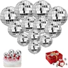 12 mini disko kamuoliukų rinkinys, disko kamuolys, mažas, disko kamuolio dekoracija, atspindintys disko veidrodiniai kamuoliukai, disko mini dekoravimo kamuoliukai, "pasidaryk pats" dekoracijos, tinkami kalėdų eglutėms, pyragams, šviestuvams, vakarėliams