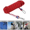 12 mm tvirta alpinizmo virvė, skirta lauko saugumui, profesionali alpinizmo virvė, paracord virvė, speleo išgyvenimo papildoma virvė, alpinizmo įranga su karabinu (10 m)