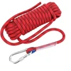 12 mm tvirta alpinizmo virvė, skirta lauko saugumui, profesionali alpinizmo virvė, paracord virvė, speleo išgyvenimo papildoma virvė, alpinizmo įranga su karabinu (10 m)