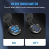 12 V Usb aliumininis automobilinis įkroviklio lizdas Pd3.0 Type C ir dvigubas Quick Charge 3.0 Usb prievadas, daugkartiniai vandeniui atsparūs 12 V Usb lizdai su jutikliniu jungikliu, saugiklio kabelių rinkinys automobiliui, valčiai, jachtai, Rv, motocikl