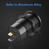 12 V usb lizdo laido aliuminio automobilinis įkroviklis su keliais prievadais, dvigubas usb qc 3.0 prievadas ir pd usb-c lizdas su voltmetro jungikliu automobiliui, valčiai, jachtai, sunkvežimiui, greitas įkrovimas, skirtas iphone ipad android mobiliesiem